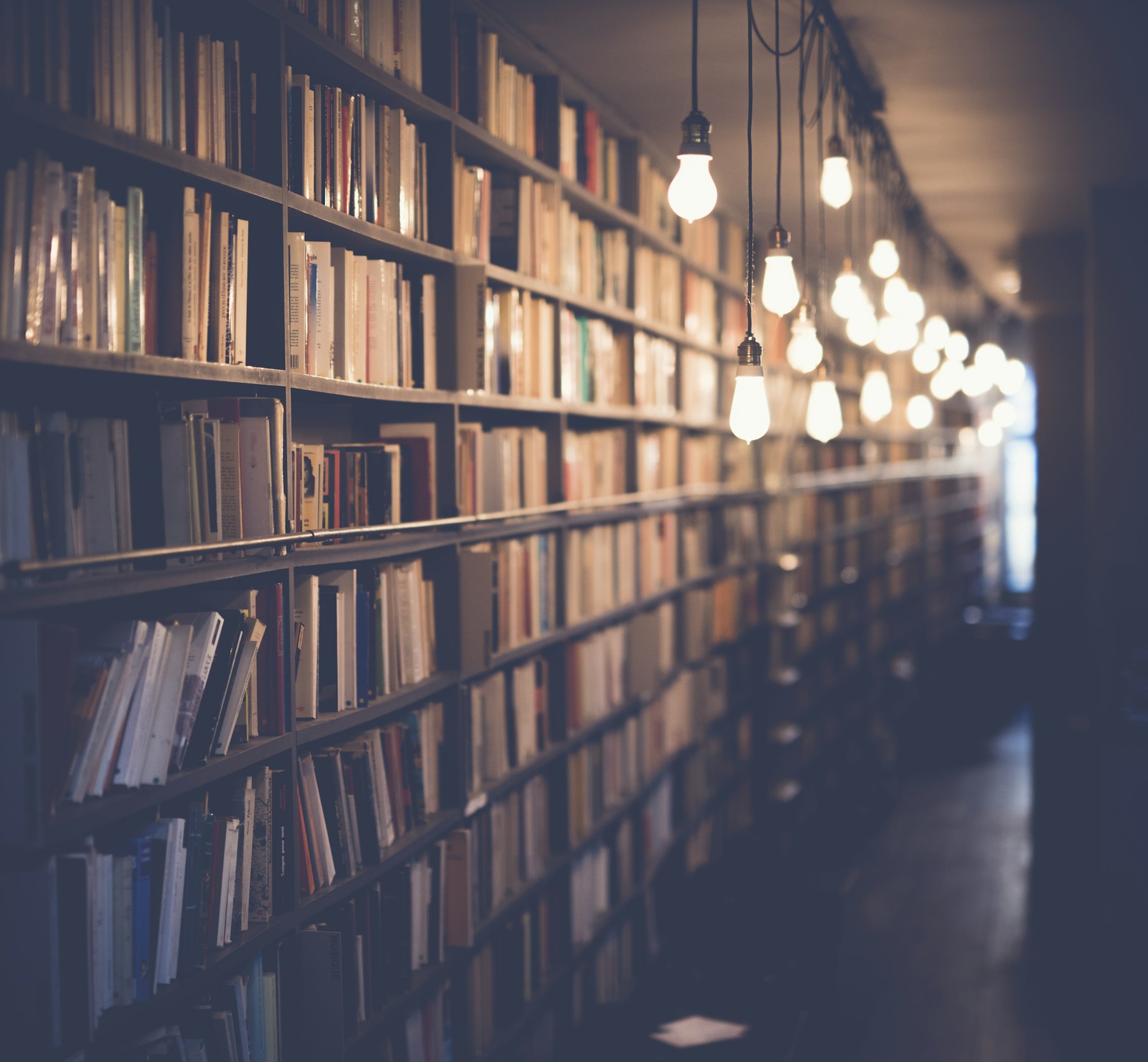 Estantería de una biblioteca