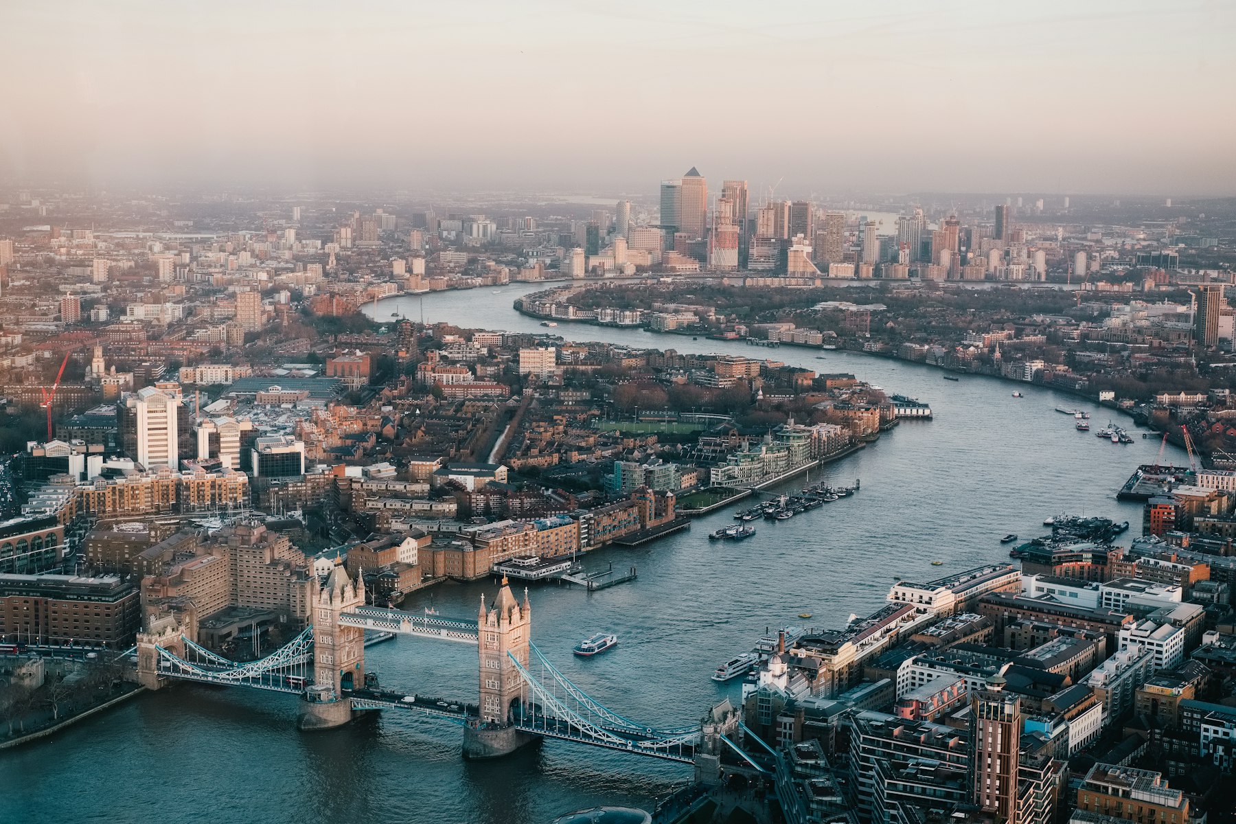 Londres desde arriba: el Támesis y Tower Bridge
